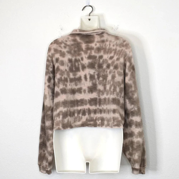 Olivaceous Sweatshirt Sz S Crop Oversized Modal Blend Neutral Athleisure Sporty - Picture 9 of 15